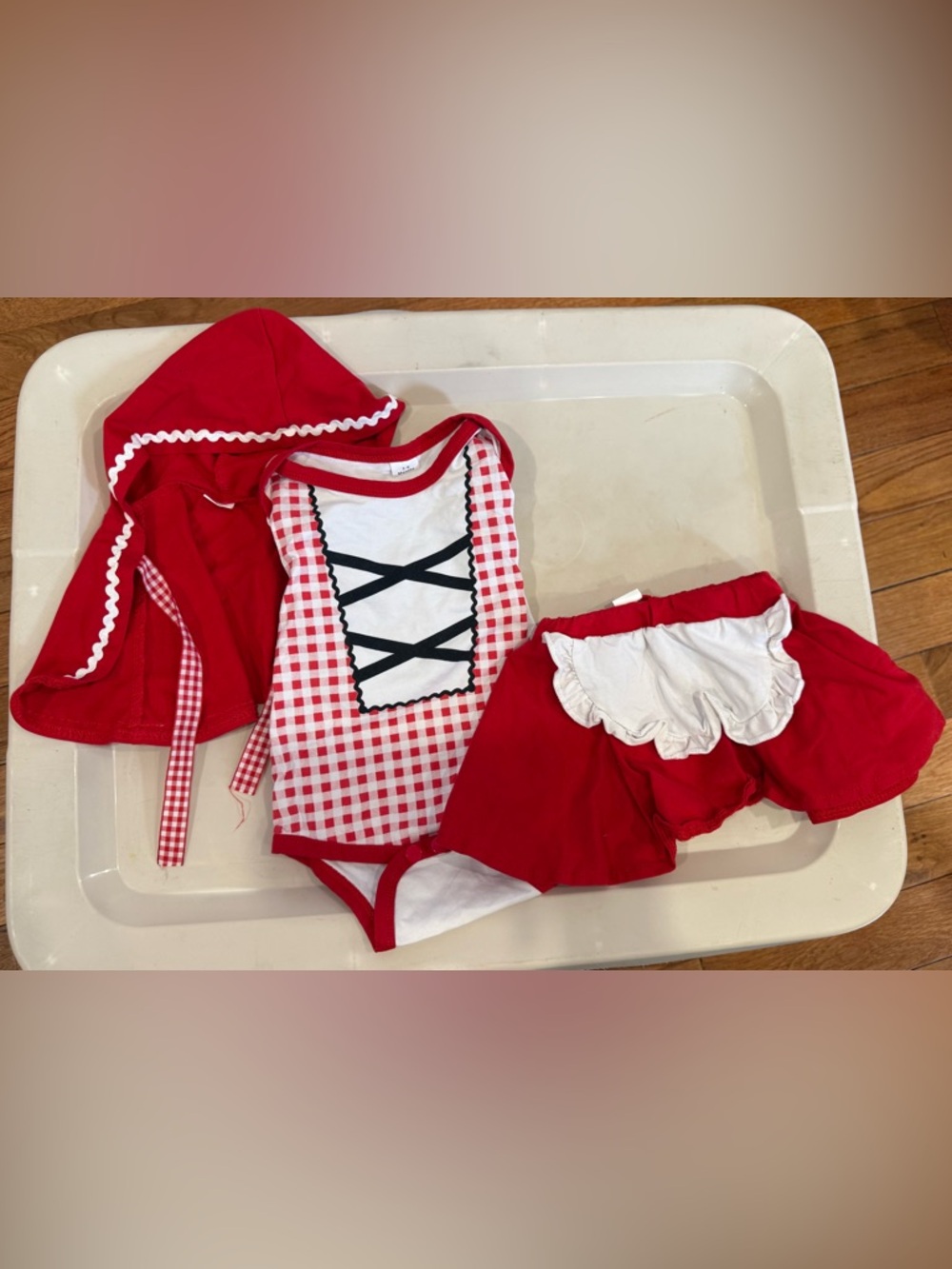 Baby Little Red Riding Hood Costume Bodysuit & Skirt